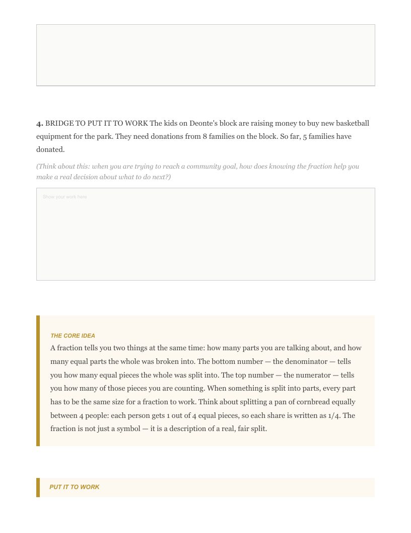 Student practice work, page two